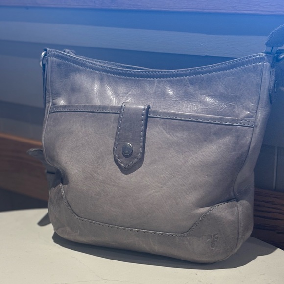 Frye Grey Leather Crossbody Bag - Picture 11 of 12